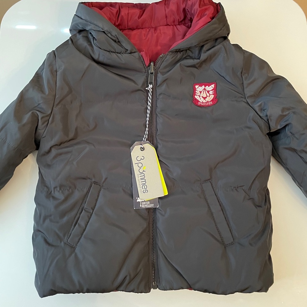 NEW! 3 Pommes Reversible Puffer Jacket, 4 years